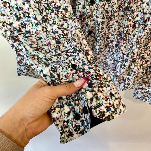 Jared Lang Long Sleeve Button Up Shirt Womens 3XL Multicolor Floral Collared - Picture 4 of 7